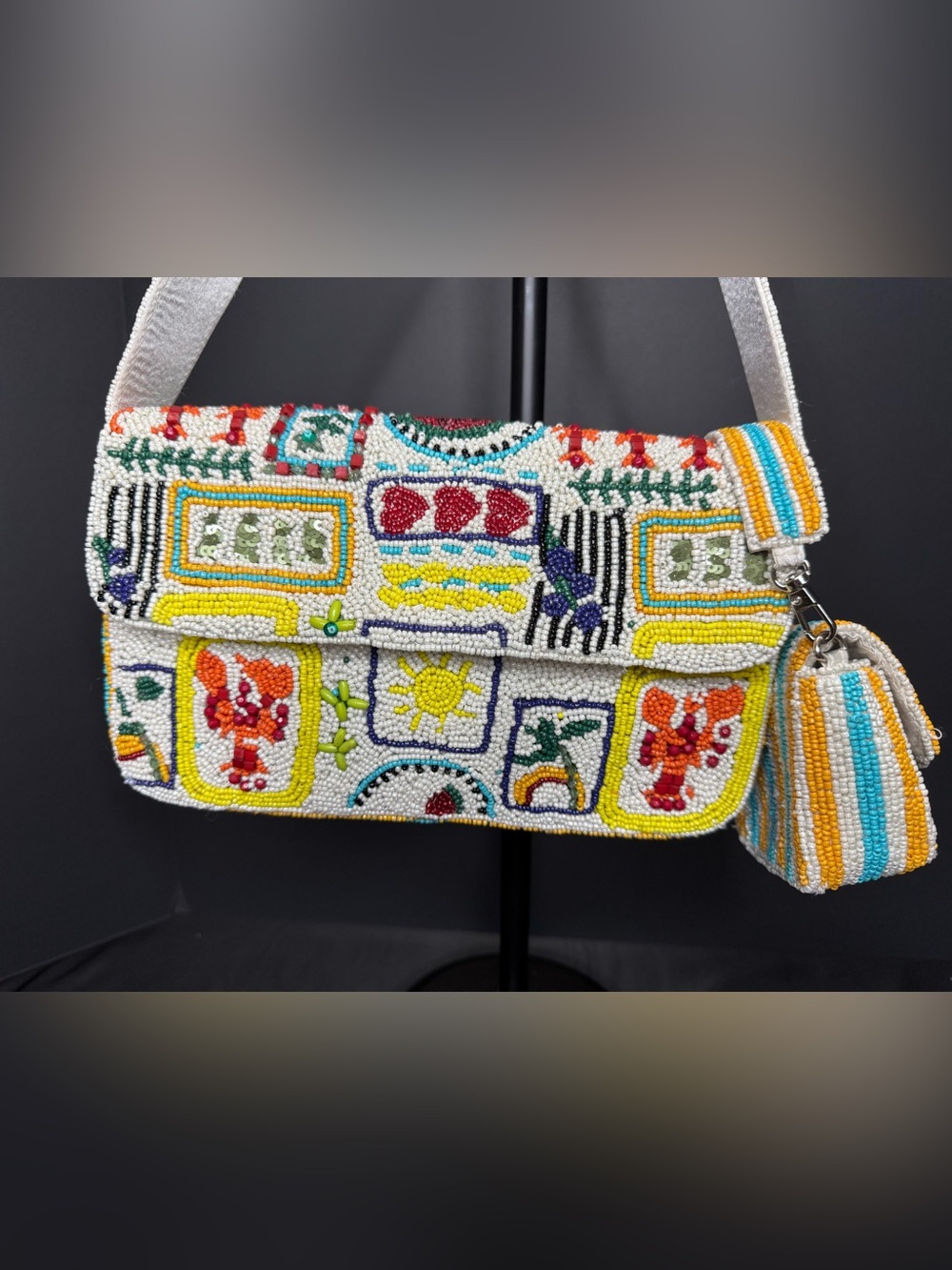 New Viral Beaded Purse Bag Made in India Summer Resort Novelty